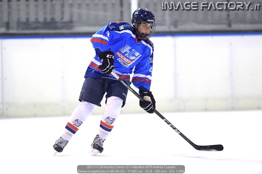 2017-11-29 Hockey Como U17-Valpellice 0075 Andrea Cupaioli